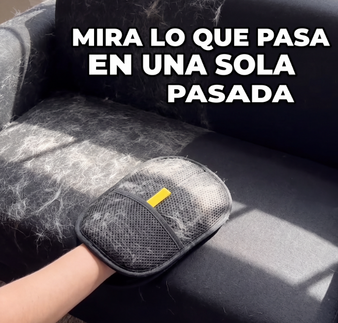 Guante Quitapelos para Muebles y Ropa – Reutilizable para Perros y Gatos 😺🐶