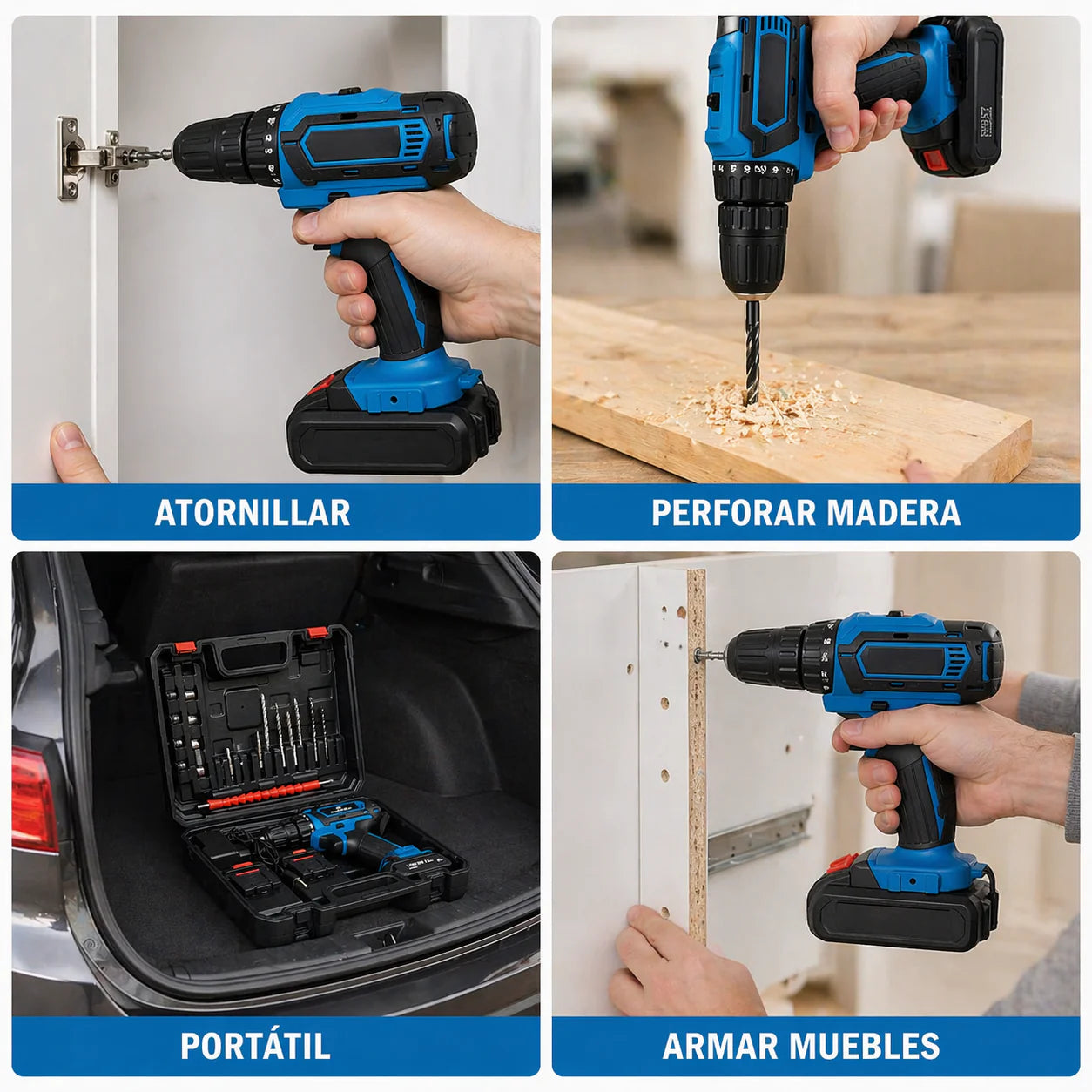 Taladro Inalambrico 48V – Potente, preciso y con 2 baterías de litio